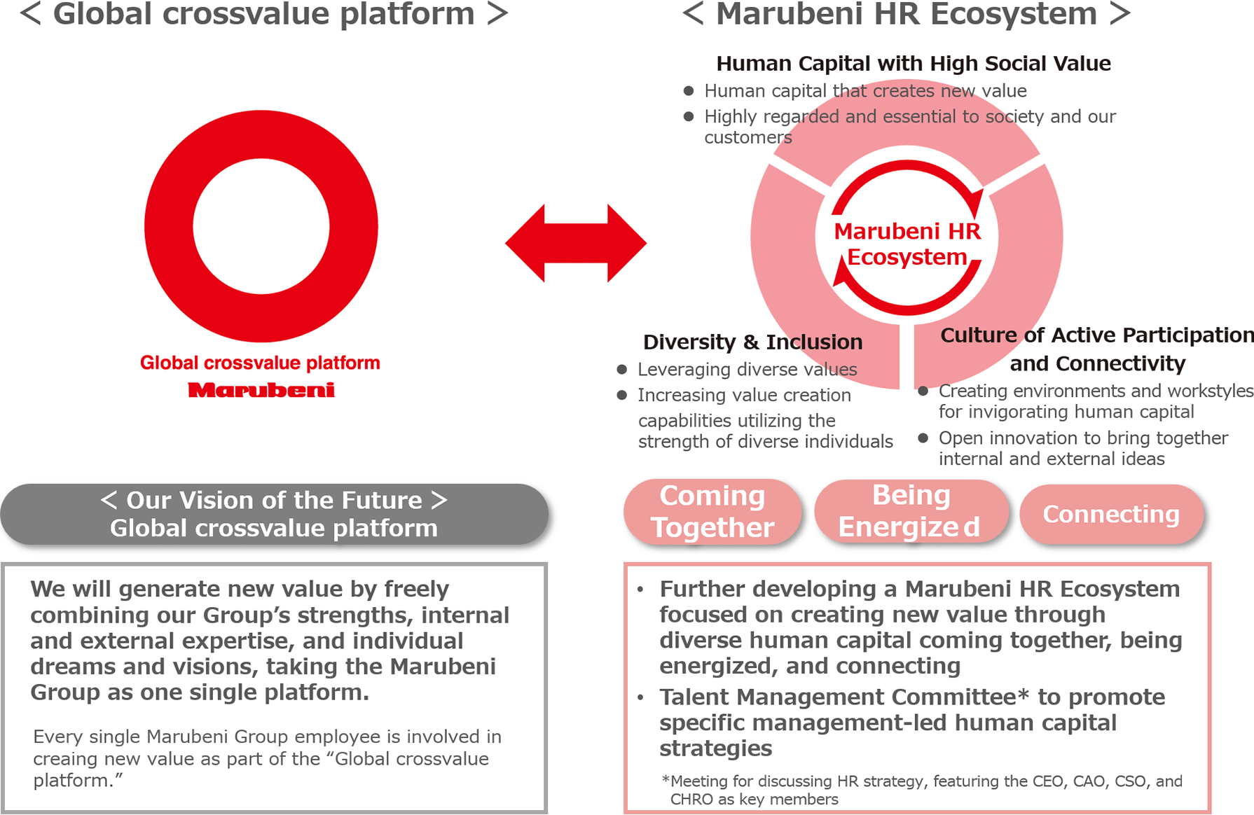 Global crossvalue platform and Marubeni HR Ecosystem