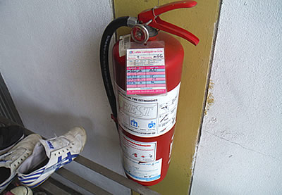 An inspected fire extinguisher