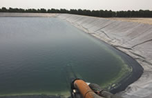 Lusail下水処理場・処理後の貯水池